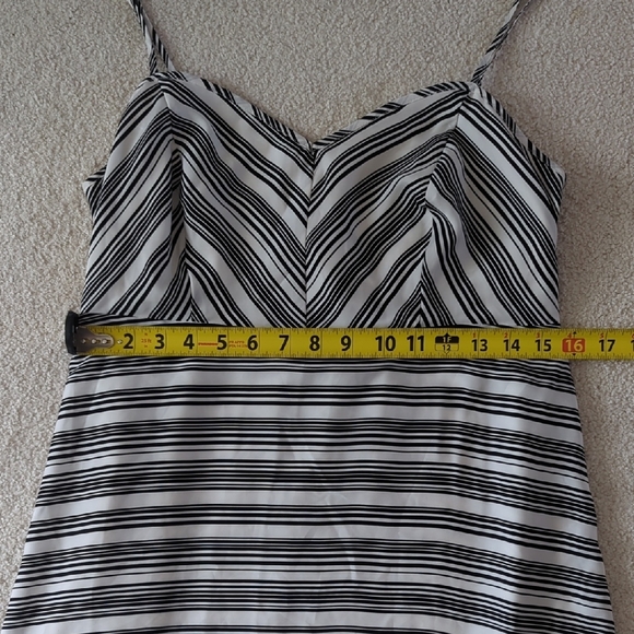 3 For $30. A Pea in the Pod Black and White Striped Sundress - Picture 8 of 13